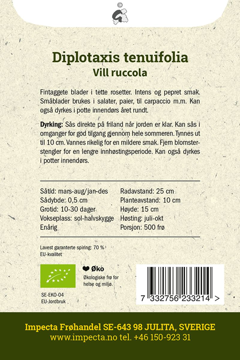 Vill ruccola fra Impecta | Høy kvalitet