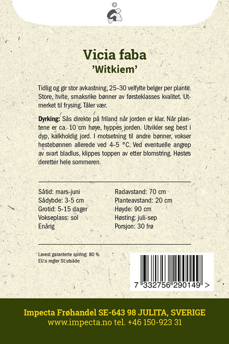 Hestebønne 'Witkiem'