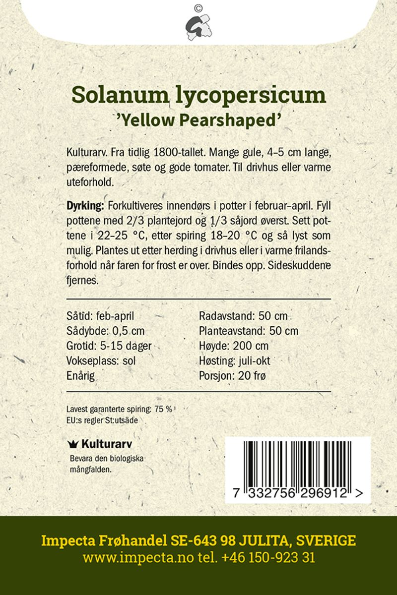 Pæretomat Yellow Pearshaped