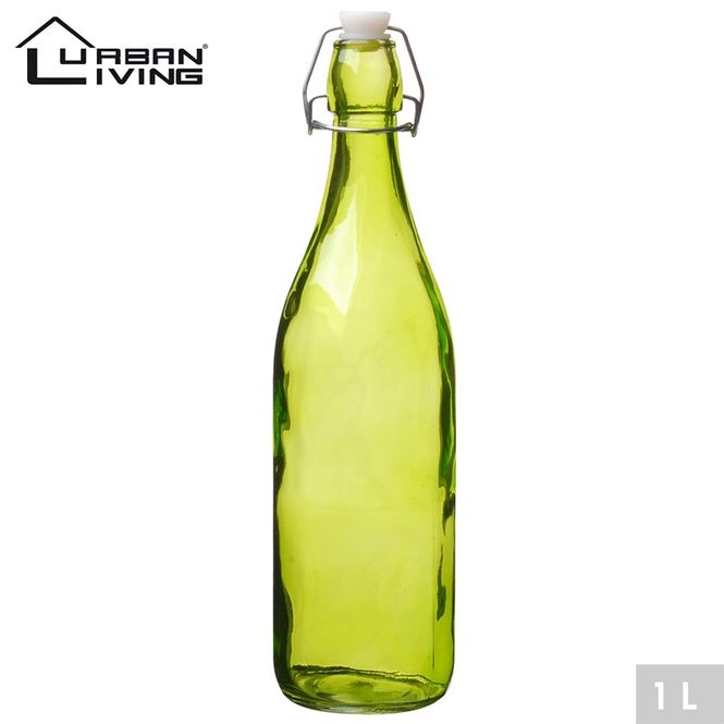 Hovedbilde Glassflaske 1 liter, grønn