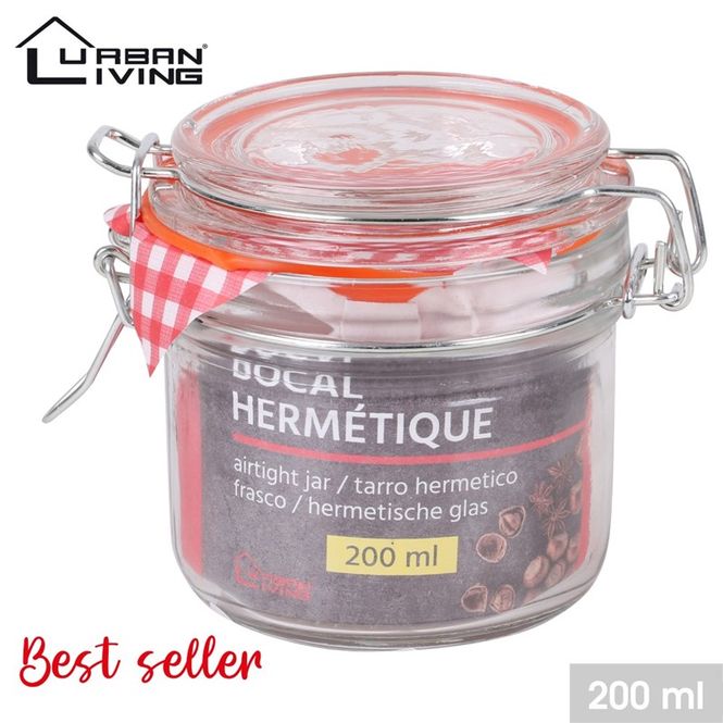 Hovedbilde Glasskrukke med lokk, 200ml