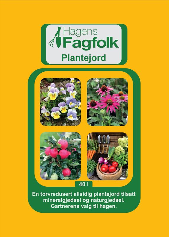 Plantejord 40 liter. 3 sekker.